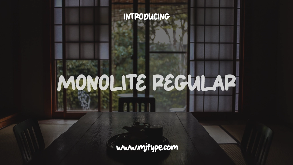 Monolite Regular 字体样本图像  1