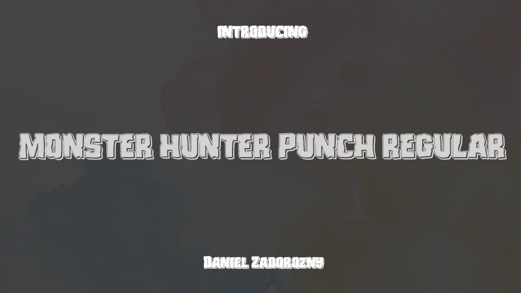 Monster Hunter Punch Regular Beispielbilder für Schriftarten  1