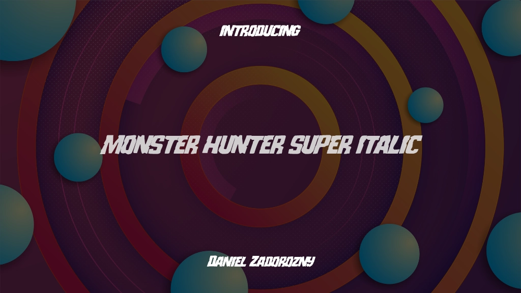 Monster Hunter Super Italic 글꼴 샘플 이미지  1