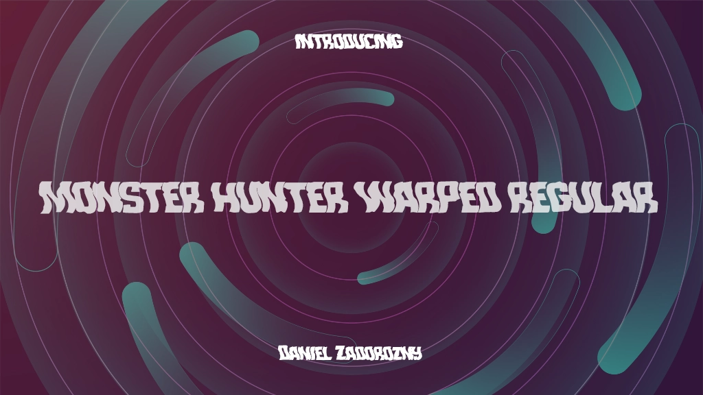 Monster Hunter Warped Regular Font Sample Images  1