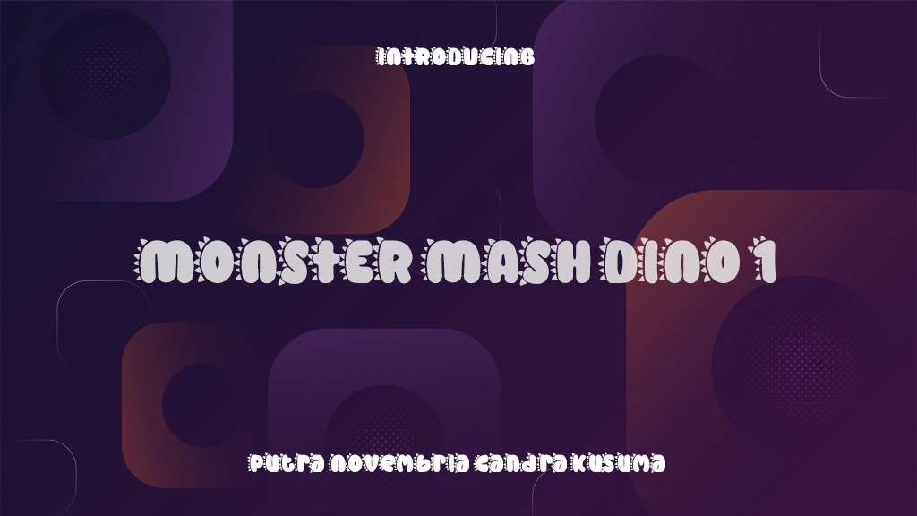 Monster Mash Dino 1 Font Sample Images  1