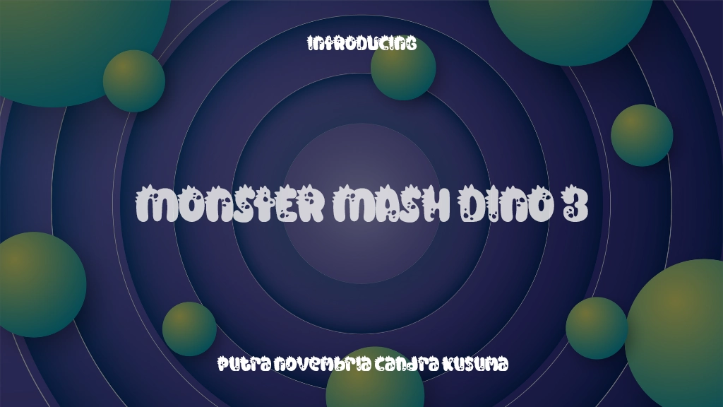 Monster Mash Dino 3 Font Sample Images  1