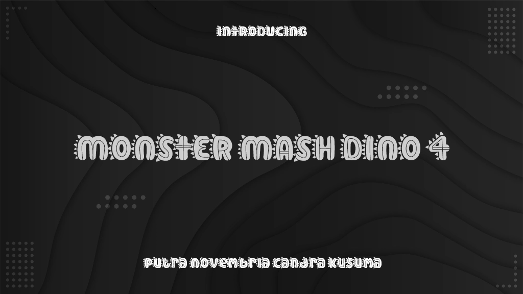 Monster Mash Dino 4 Font Sample Images  1