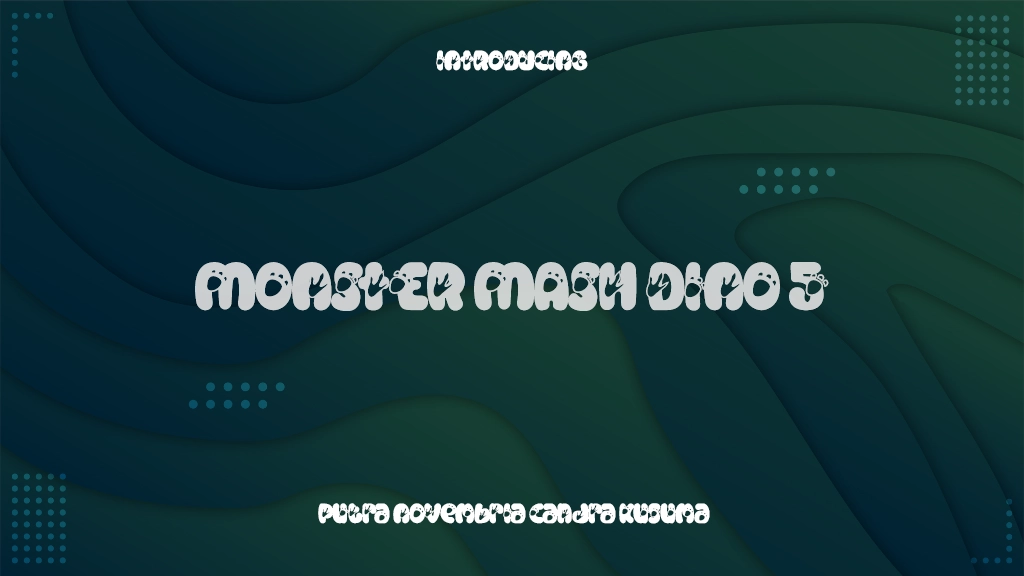 Monster Mash Dino 5 Font Sample Images  1