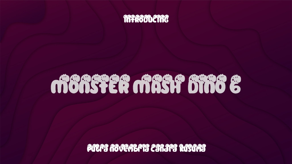 Monster Mash Dino 6 Font Sample Images  1