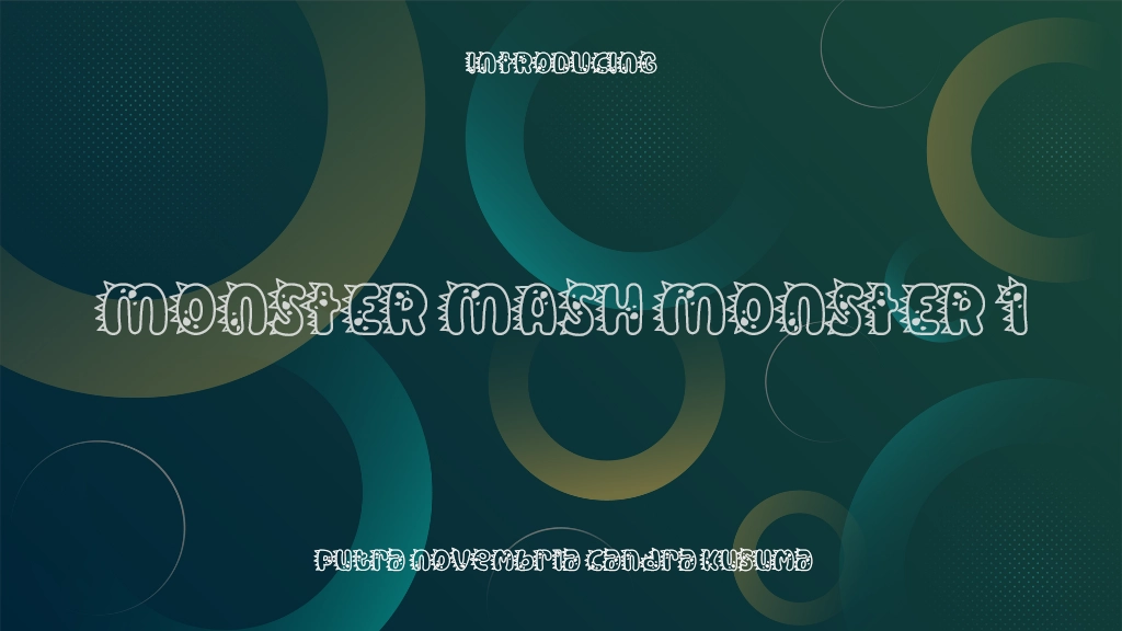 Monster Mash Monster 1 Font Sample Images  1