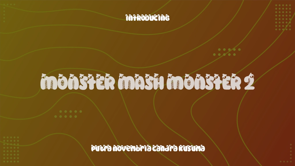 Monster Mash Monster 2 Font Sample Images  1