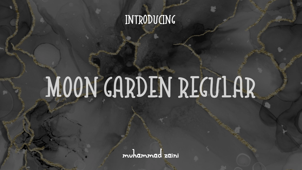 Moon garden Regular Imagens de amostra de fonte  1