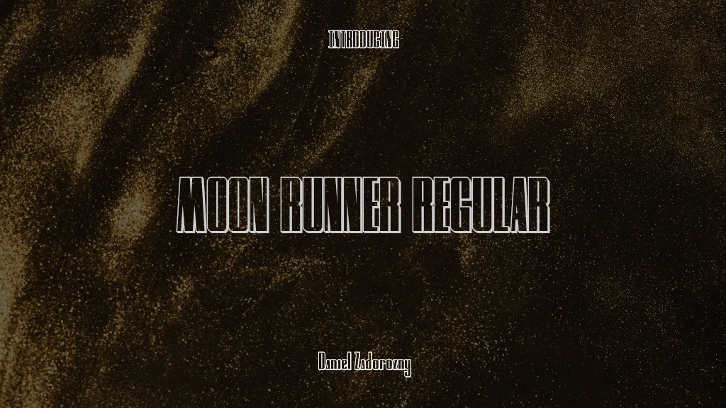 MOON Runner Regular Font Sample Images  1