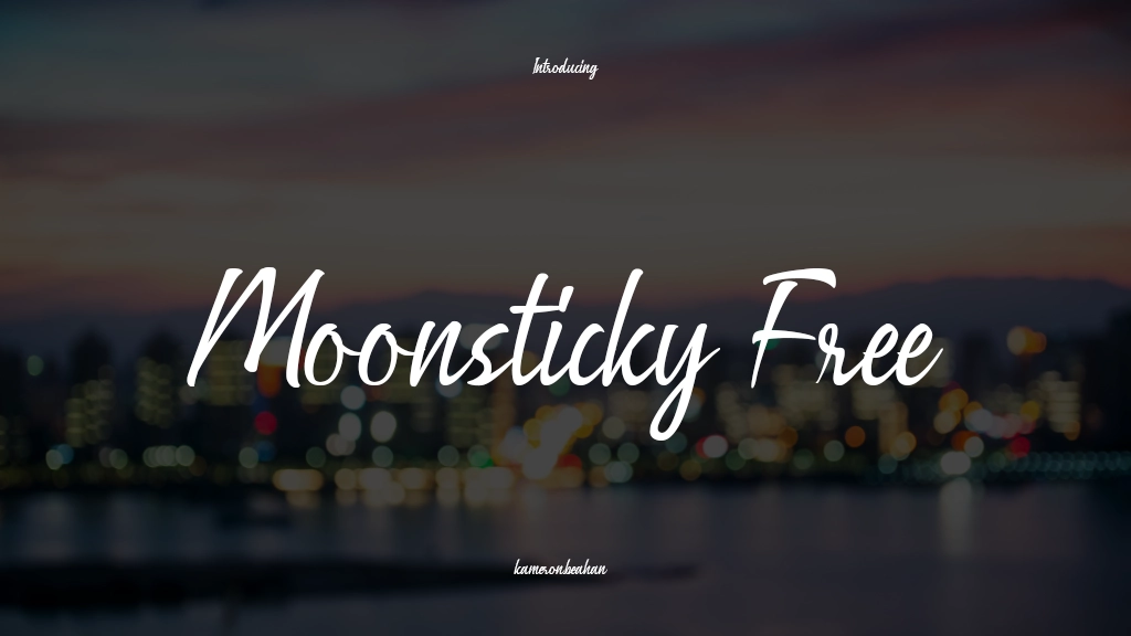 Moonsticky Free 字体样本图像  1