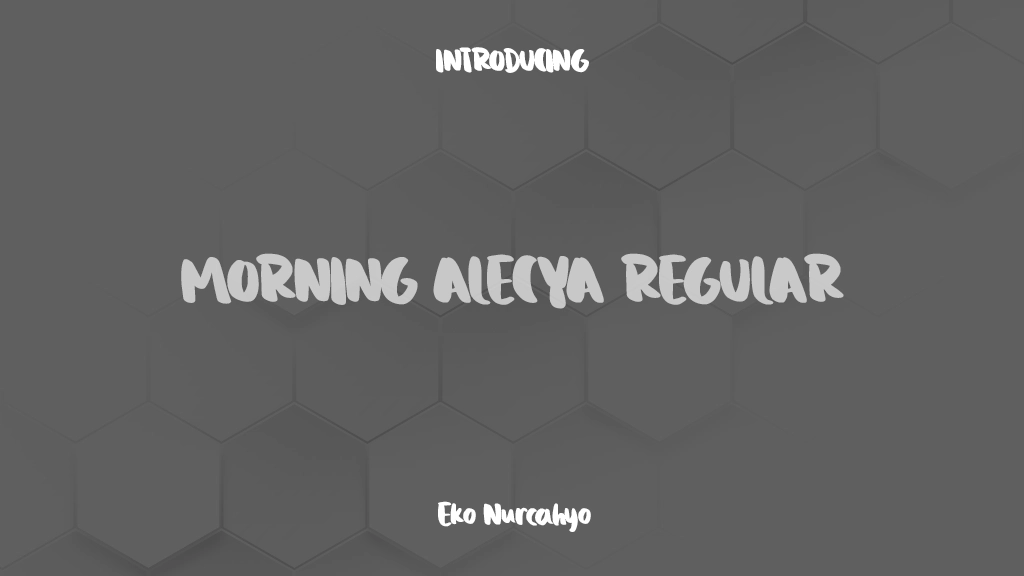 Morning Alecya Regular Images d’exemples de polices  1