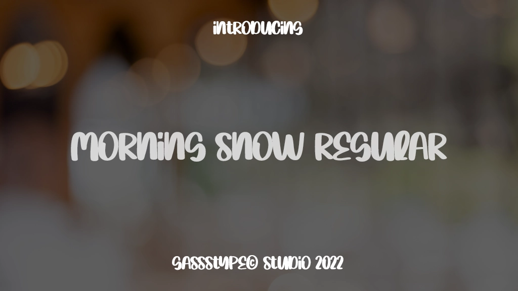 Morning Snow Regular Font Sample Images  1