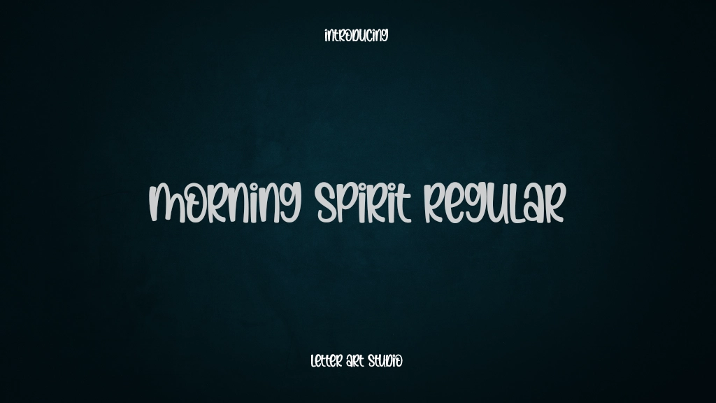 Morning Spirit Regular 글꼴 샘플 이미지  1