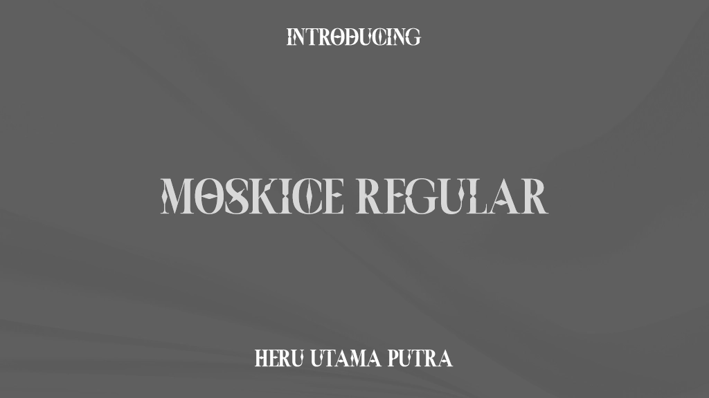 Moskice Regular Immagini di esempio dei caratteri  1