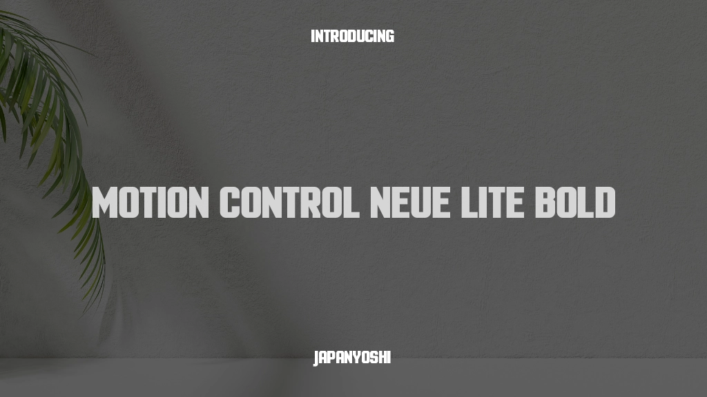 Motion Control Neue Lite Bold Font Sample Images  1