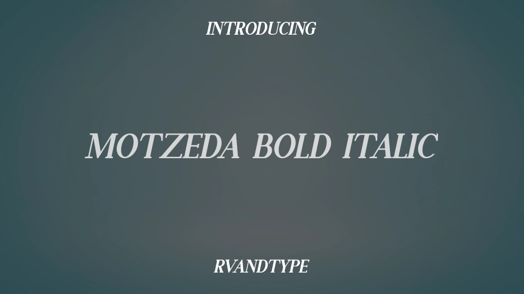 Motzeda Bold Italic Font Sample Images  1