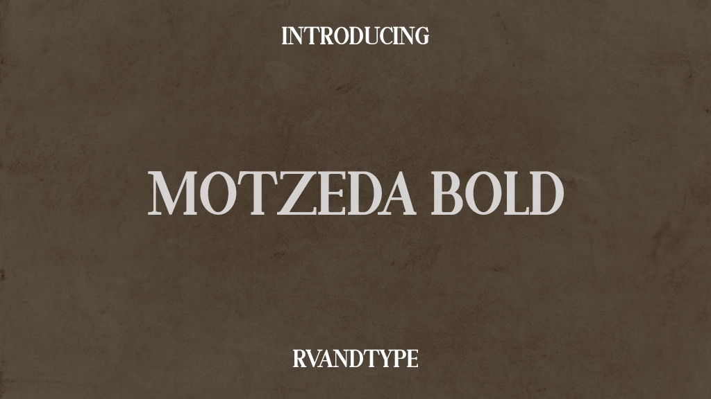 Motzeda Bold Font Sample Images  1