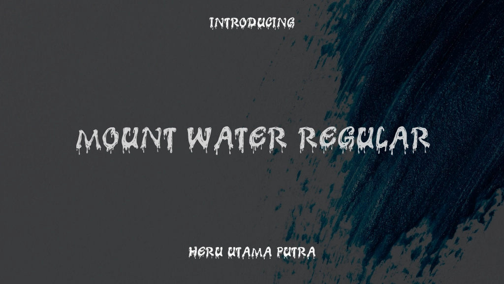 Mount water Regular Font Sample Images  1