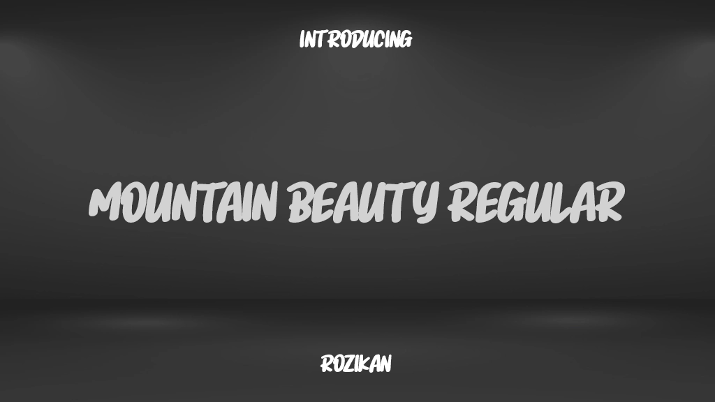 Mountain Beauty Regular フォントサンプル画像  1