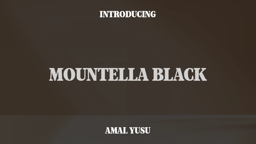 Mountella Trial Black Beispielbilder für Schriftarten  1