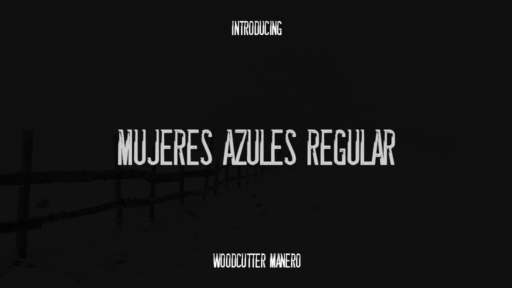 Mujeres Azules Regular 字体样本图像  1