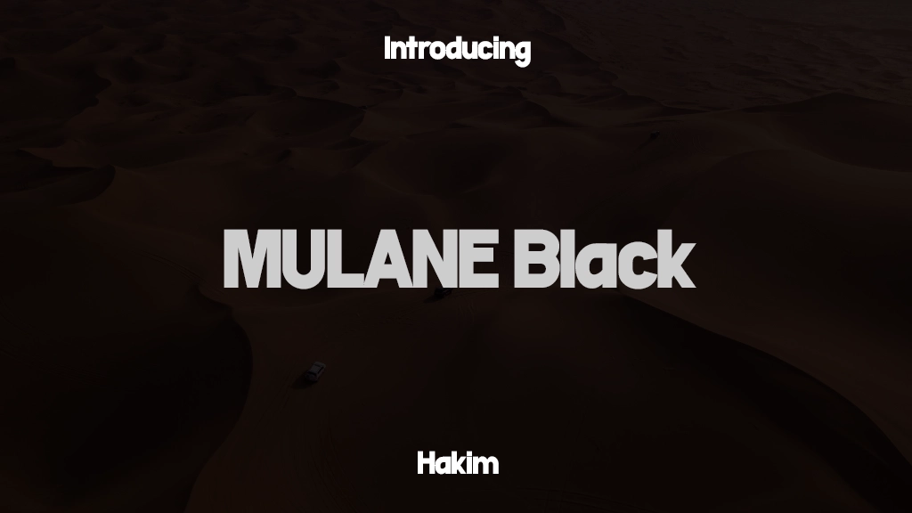 MULANE Black Personal Use Beispielbilder für Schriftarten  1