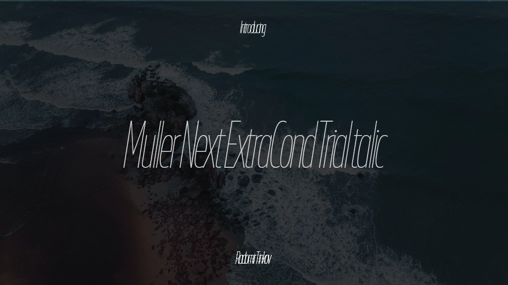 Muller Next ExtraCond Trial Thin Italic Images d’exemples de polices  1