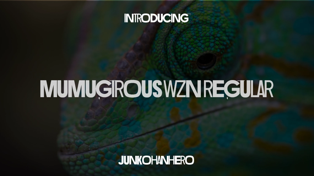 Mumugirous WZN Regular Imágenes de muestra de fuentes  1