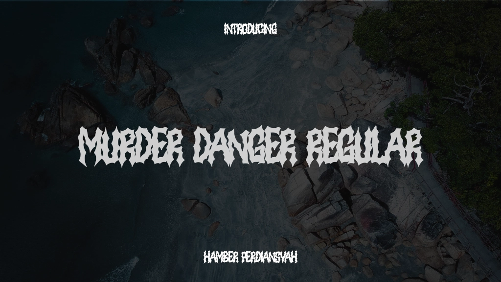 MURDER DANGER Regular 글꼴 샘플 이미지  1