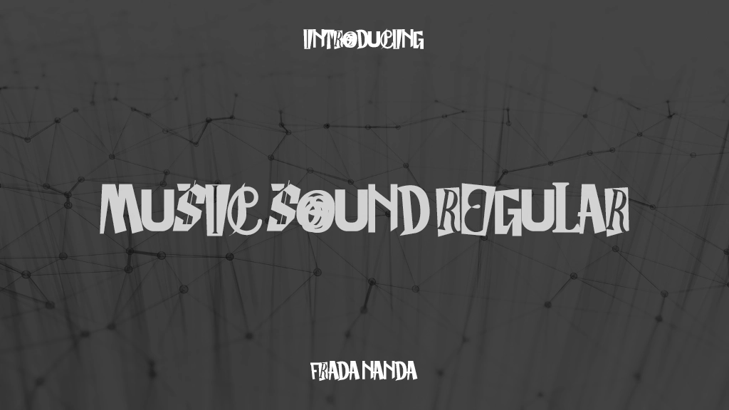 Music Sound Regular 字体样本图像  1