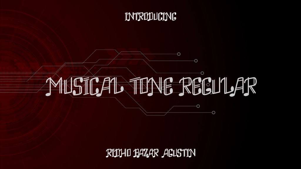 Musical Tone Regular 字体样本图像  1