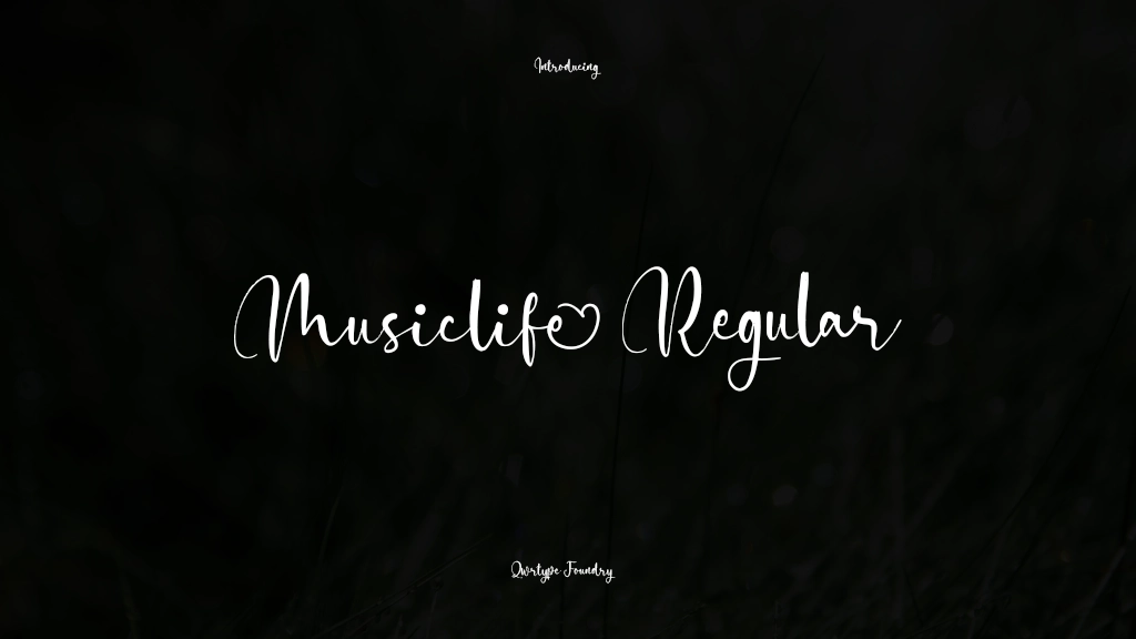 Musiclife Regular 글꼴 샘플 이미지  1