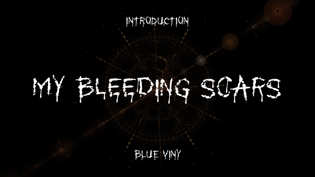 My Bleeding Scars Font Sample Image 1