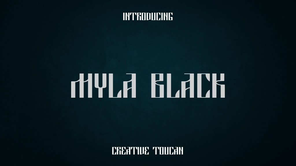 Myla Black Images d’exemples de polices  1