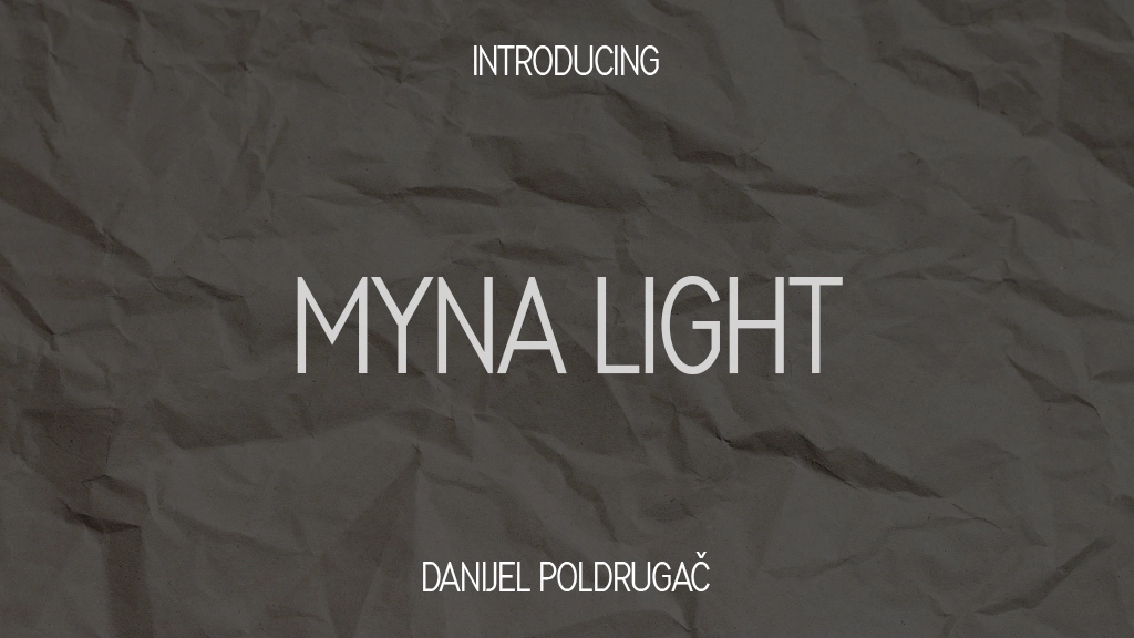 Myna Light Images d’exemples de polices  1