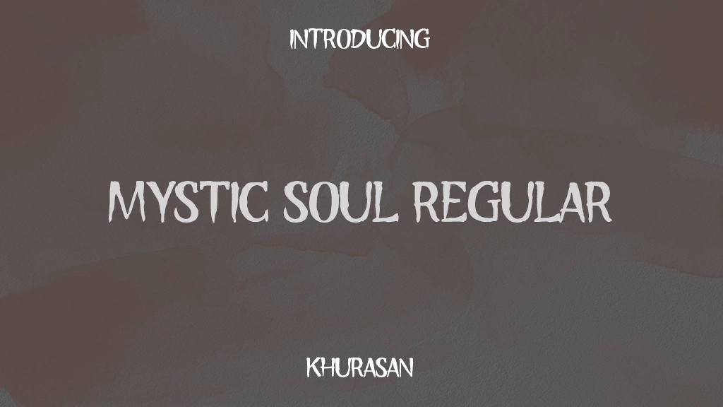 Mystic Soul Regular Imagens de amostra de fonte  1