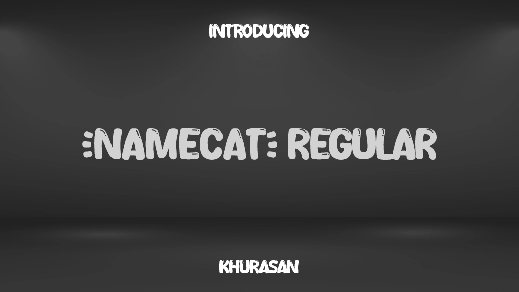 Namecat Regular Font Sample Images  1