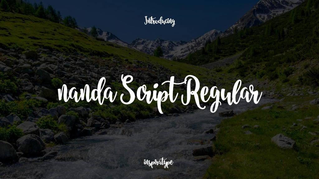 nanda Script FREE Regular Font Sample Images  1