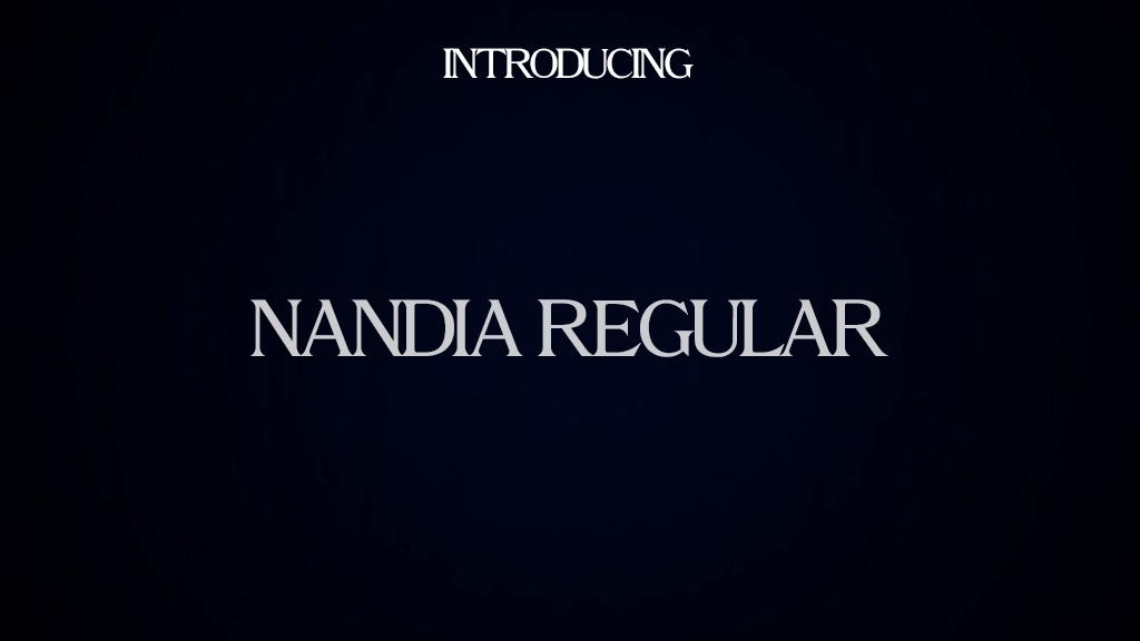 Nandia Regular Font Sample Images  1