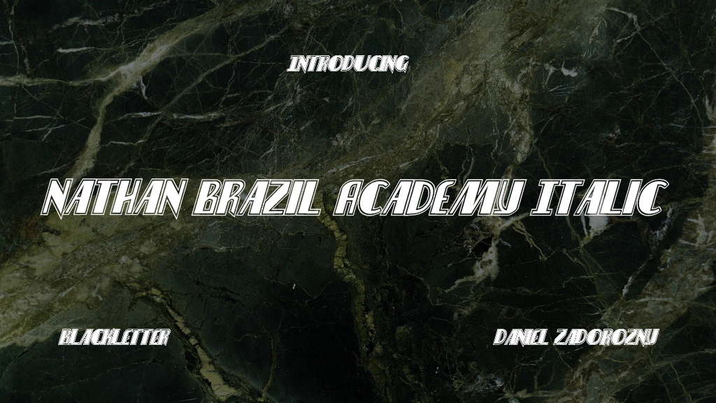 Nathan Brazil Academy Italic Italic Font Sample Image 1