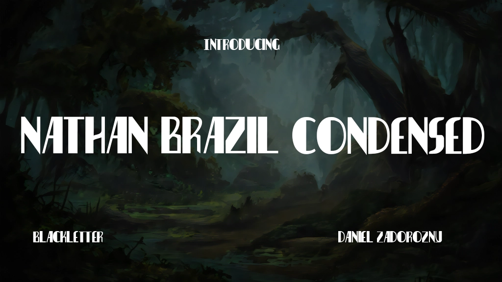 Nathan Brazil Condensed Condensed Font Sample Image 1