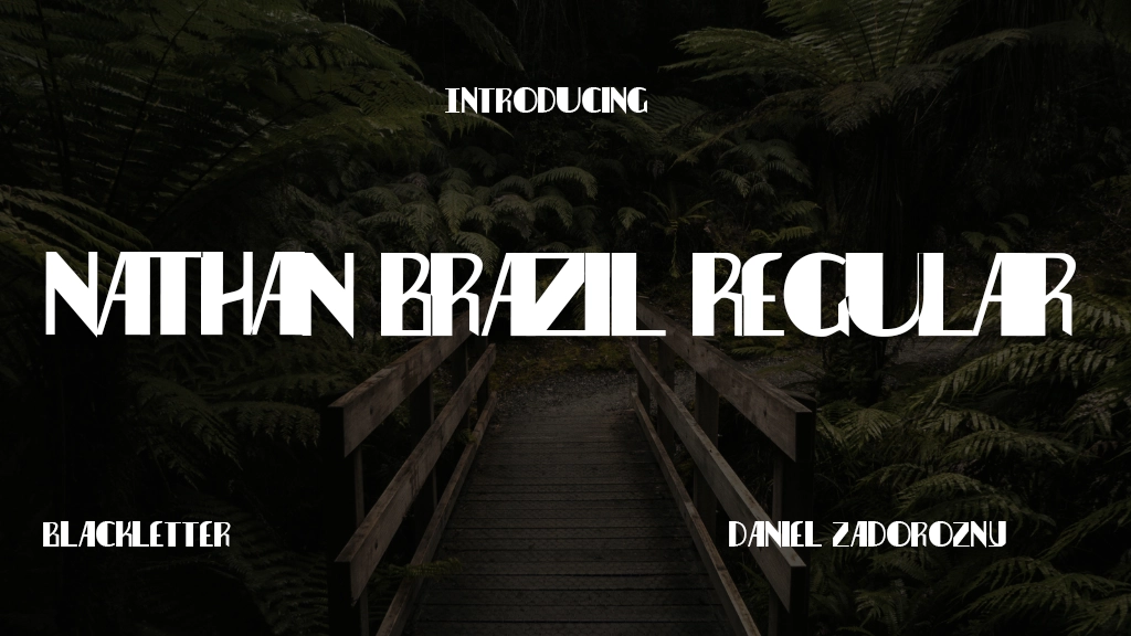 Nathan Brazil Regular Font Sample Image 1