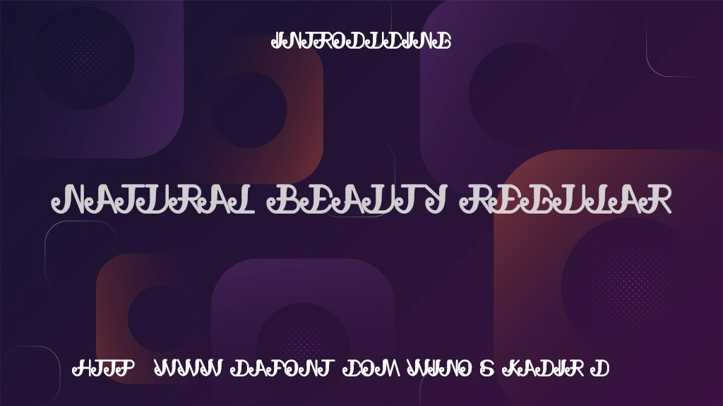 natural beauty Regular Font Sample Images  1