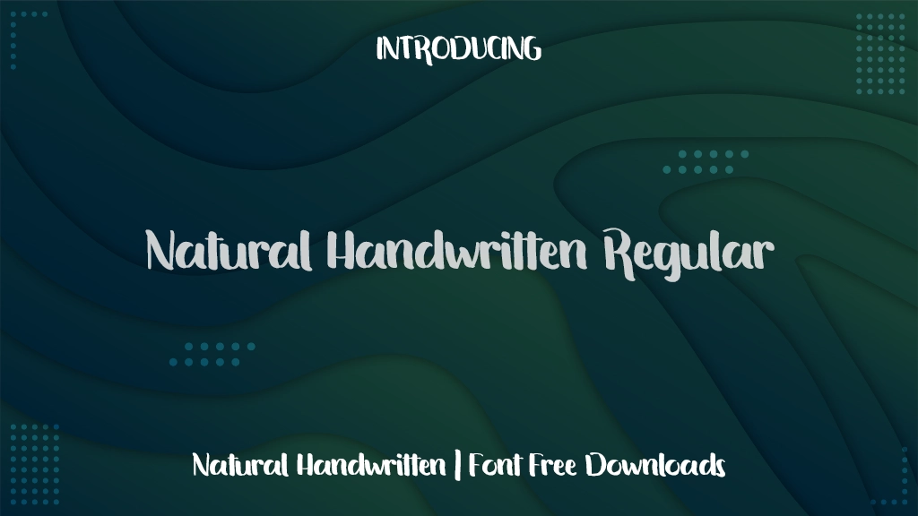 Natural Handwritten Regular Font Sample Images  1