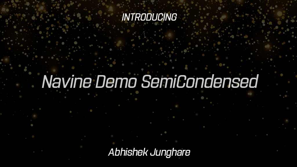 Navine Demo SemiCondensed 字体样本图像  1