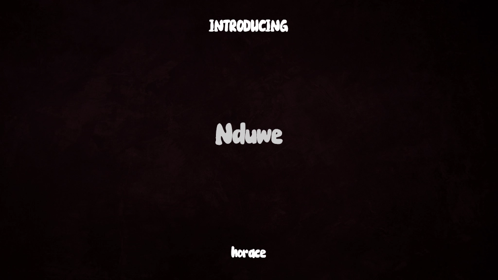 Nduwe Font Sample Images  1