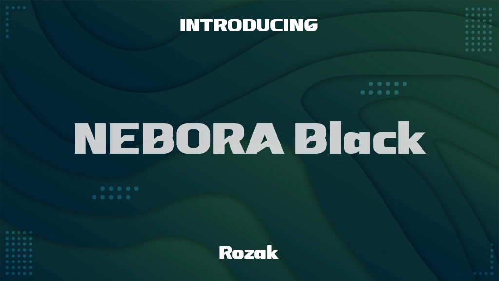 NEBORA Black 字体样本图像  1