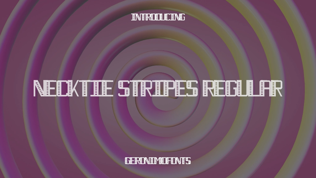 Necktie Stripes Regular Font Sample Images  1