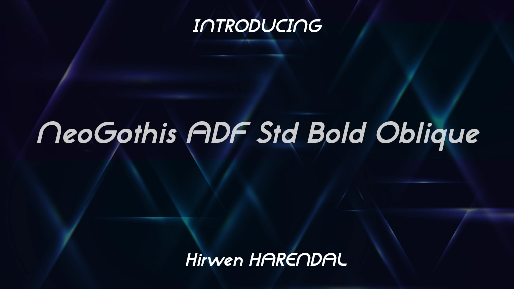 NeoGothis ADF Std Bold Oblique フォントサンプル画像  1