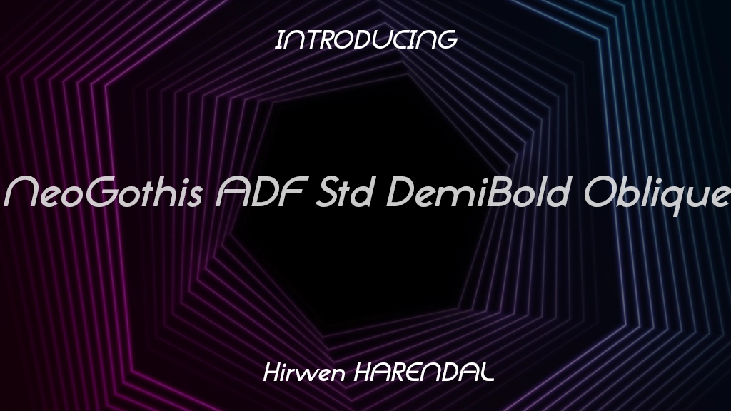 NeoGothis ADF Std DemiBold Oblique 字体样本图像  1